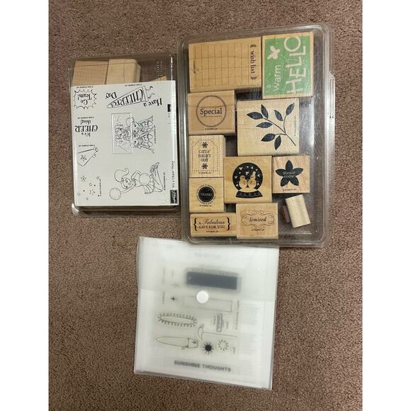 Stampin’‎ UP! It’s a cheer thing set of 7, close to my heart, plus misc stamps - Picture 1 of 6